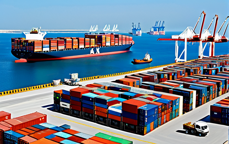 Modernized Port Infrastructure**

"A bustling, modern Somali port, showcasing new cranes and container ships, professional logistics workers in safety vests, fully clothed, appropriate content, family-friendly, safe for work, daytime, clear skies, perfect anatomy, natural proportions, high-resolution photography."

**