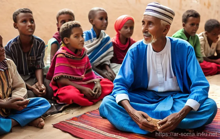 소말리아 문화적 특징 - **A vibrant Somali family gathering, showcasing warm hospitality and traditional cuisine.**
    A mu...