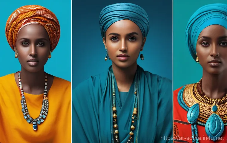 소말리아 민족의 전설 - Here are three detailed image generation prompts in English, inspired by the Somali cultural and myt...